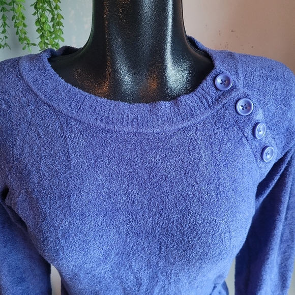 Dalia Blue Sweater with Matching Fabric Belt S - Picture 7 of 8
